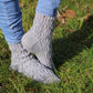 Silver Lace Japanese Patterned Wool Socks