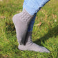 Charcoal Gray Cable Socks