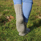 Heather Gray Ribbed Wool Socks