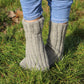 Heather Gray Ribbed Wool Socks