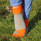 Vibrant Gray and Orange Wool Socks