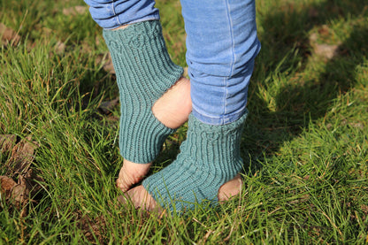 Elegant Teal Open Heel & Toe Socks