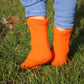 Vivid Orange Acrylic Socks