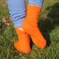 Vivid Orange Acrylic Socks