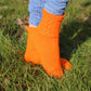 Vivid Orange Acrylic Socks