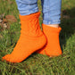 Vivid Orange Acrylic Socks