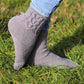 Charcoal Gray Cable Socks