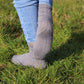 Charcoal Gray Cable Socks