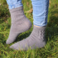 Charcoal Gray Cable Socks