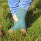 Elegant Teal Open Heel & Toe Socks