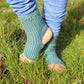 Elegant Teal Open Heel & Toe Socks