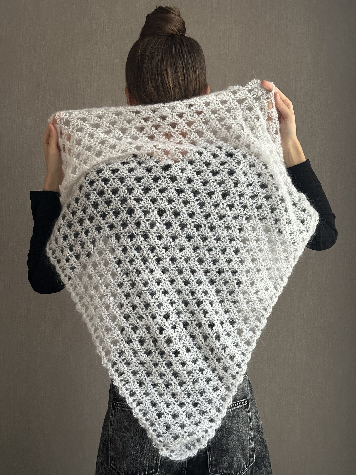 Snowflake Lightweight Crocheted Shawl