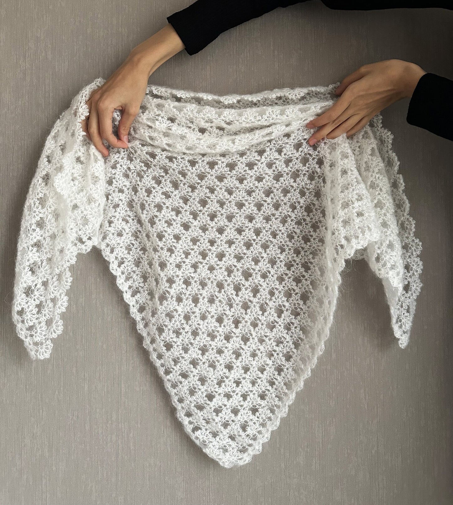 Snowflake Lightweight Crocheted Shawl