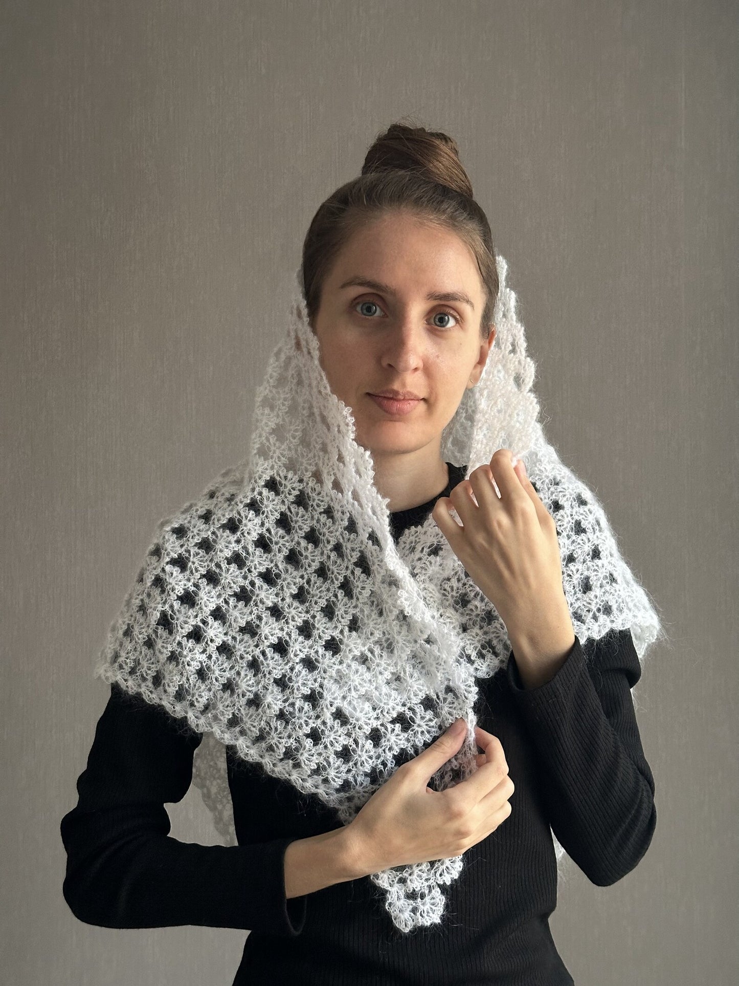 Snowflake Lightweight Crocheted Shawl