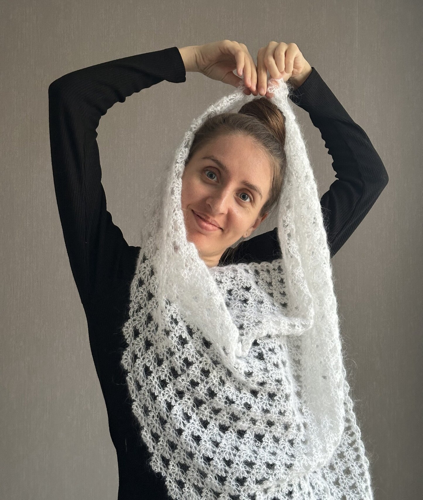 Snowflake Lightweight Crocheted Shawl