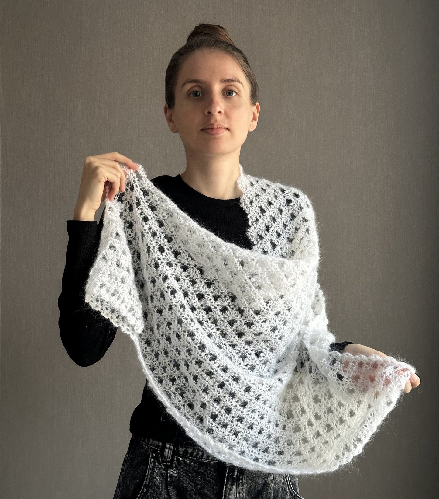 Snowflake Lightweight Crocheted Shawl