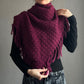 Burgundy Bohemian Shawl with Fringes