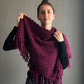 Burgundy Bohemian Shawl with Fringes