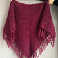 Burgundy Bohemian Shawl with Fringes