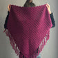 Burgundy Bohemian Shawl with Fringes