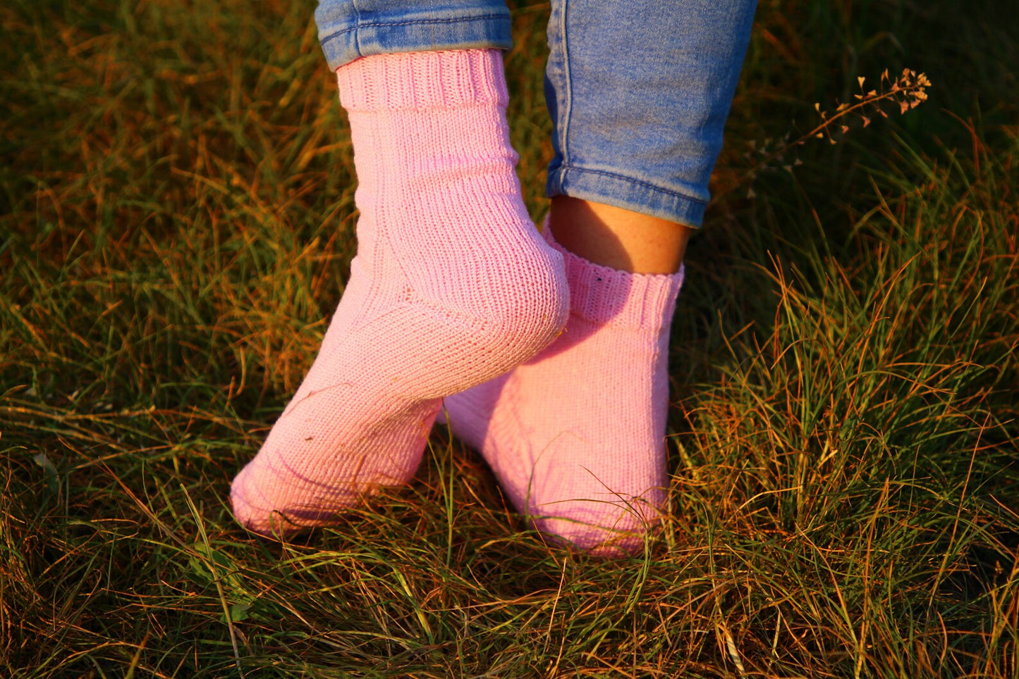 Pink Wool Socks - Cozy Winter Socks