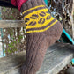 Wool Socks with Coffee Bean Motif