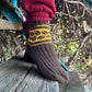 Wool Socks with Coffee Bean Motif