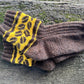 Wool Socks with Coffee Bean Motif