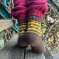 Wool Socks with Coffee Bean Motif