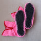 Mid-calf home slipper boots in candy pink