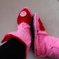 Mid-calf home slipper boots in candy pink