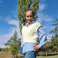 Preppy Style vest, Ivory Cropped waistcoat