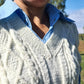Preppy Style vest, Ivory Cropped waistcoat