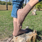 Beige Lace Wool Socks