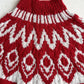 Icelandic Lopi Red Sweater, Fair isle Pullover, Long sleeve Wool Turtleneck