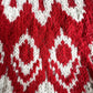 Icelandic Lopi Red Sweater, Fair isle Pullover, Long sleeve Wool Turtleneck