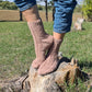 Beige Lace Wool Socks