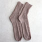 Beige Lace Wool Socks