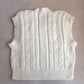 Preppy Style vest, Ivory Cropped waistcoat