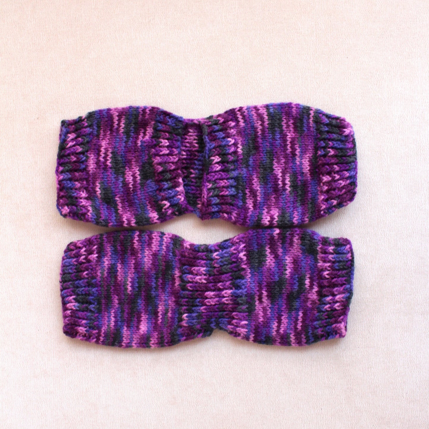 Purple stripe yoga socks for wide feet