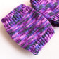 Purple stripe yoga socks for wide feet