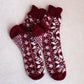 Christmas Red Snowflake Jacquard Socks