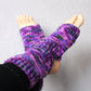 Purple stripe yoga socks for wide feet