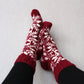 Christmas Red Snowflake Jacquard Socks