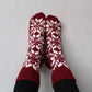 Christmas Red Snowflake Jacquard Socks