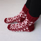 Christmas Red Snowflake Jacquard Socks