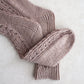 Beige Lace Wool Socks