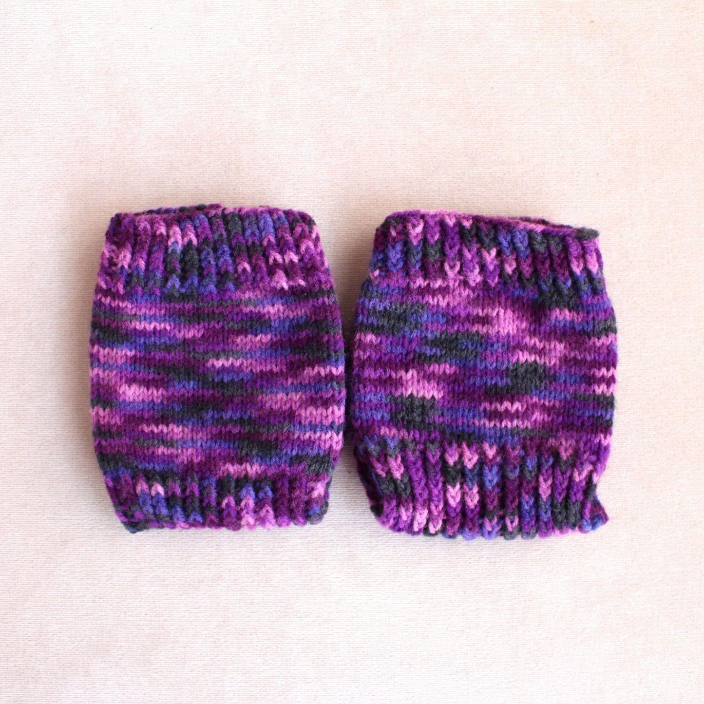 Purple stripe yoga socks for wide feet