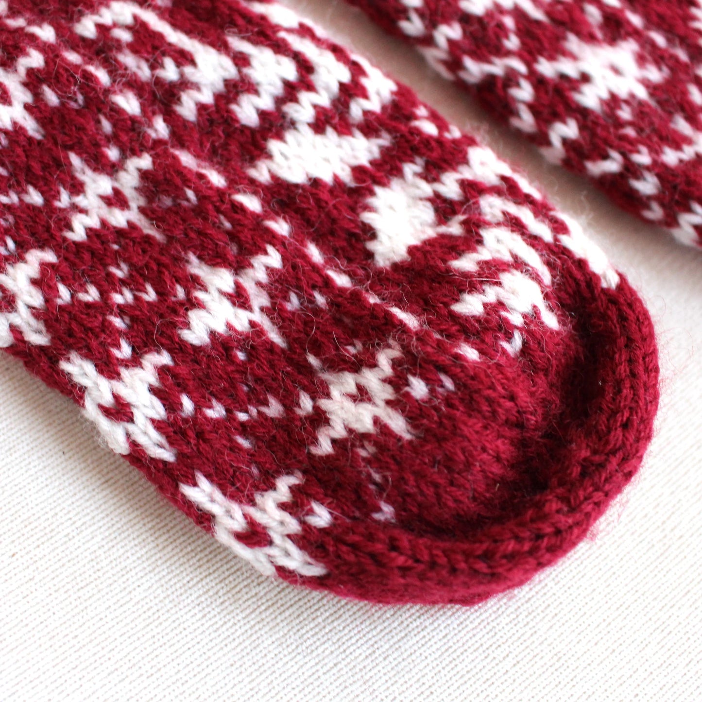 Christmas Red Snowflake Jacquard Socks