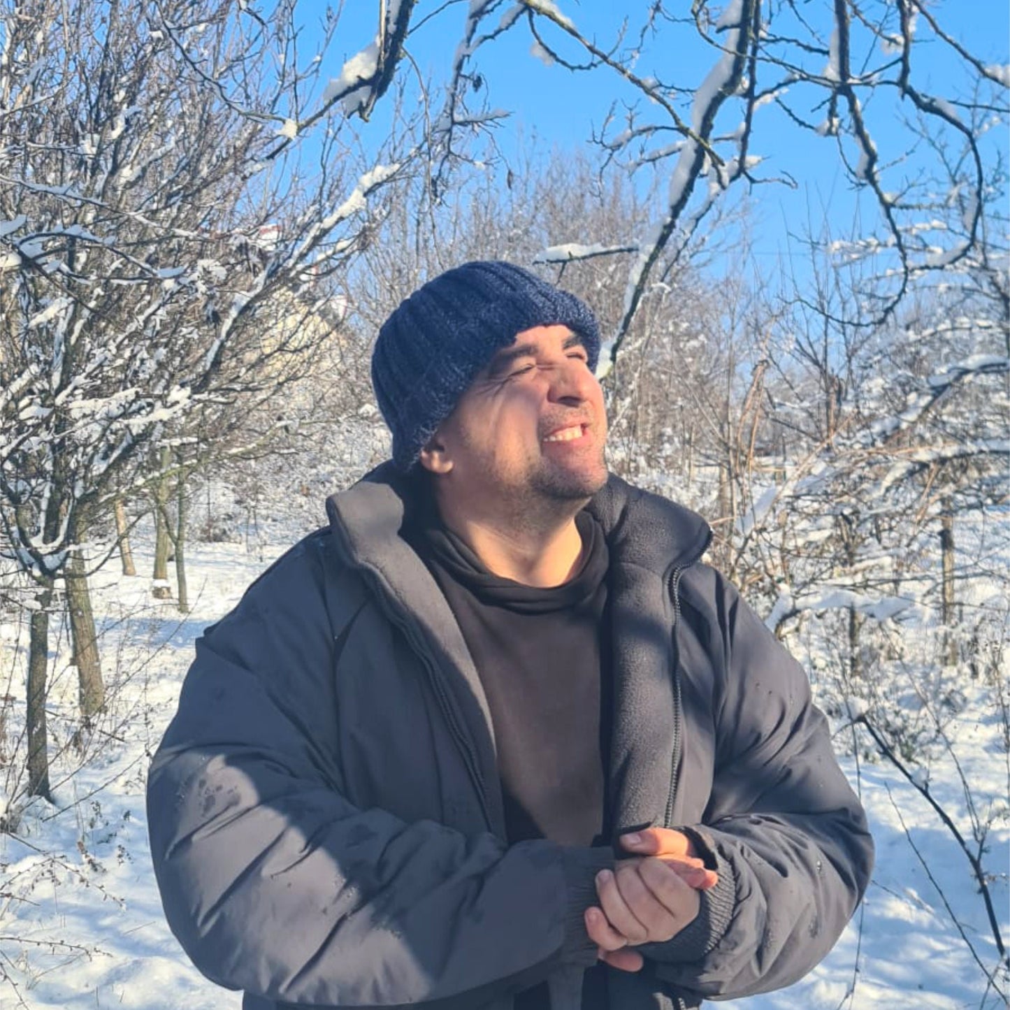 Plain ribbed winter hat
